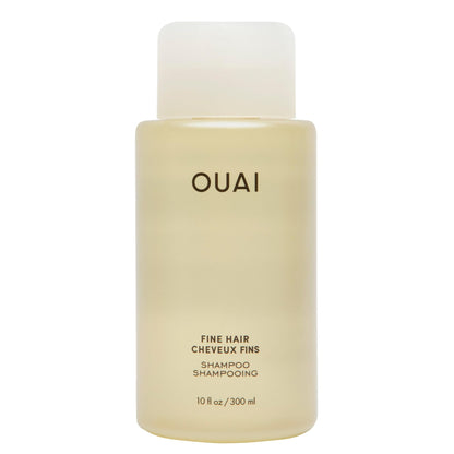 OUAI Fine Hair Shampoo - Volumizing Shampoo for Fine, Flat Strands - Made with Biotin, Keratin & Chia Seed Oil - Strengthens, Nourishes & Thickens - Color-Safe & Sulfate Free Hair Care (10 Fl oz) - Maple Wellness Supplements