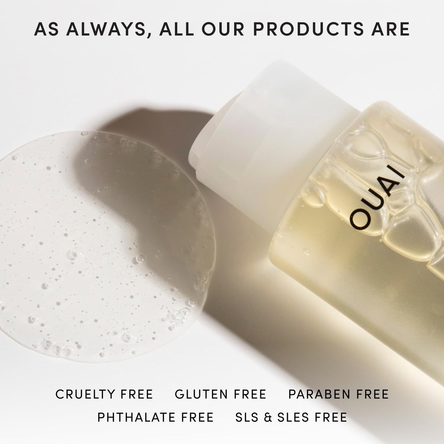 OUAI Fine Hair Shampoo - Volumizing Shampoo for Fine, Flat Strands - Made with Biotin, Keratin & Chia Seed Oil - Strengthens, Nourishes & Thickens - Color-Safe & Sulfate Free Hair Care (10 Fl oz) - Maple Wellness Supplements