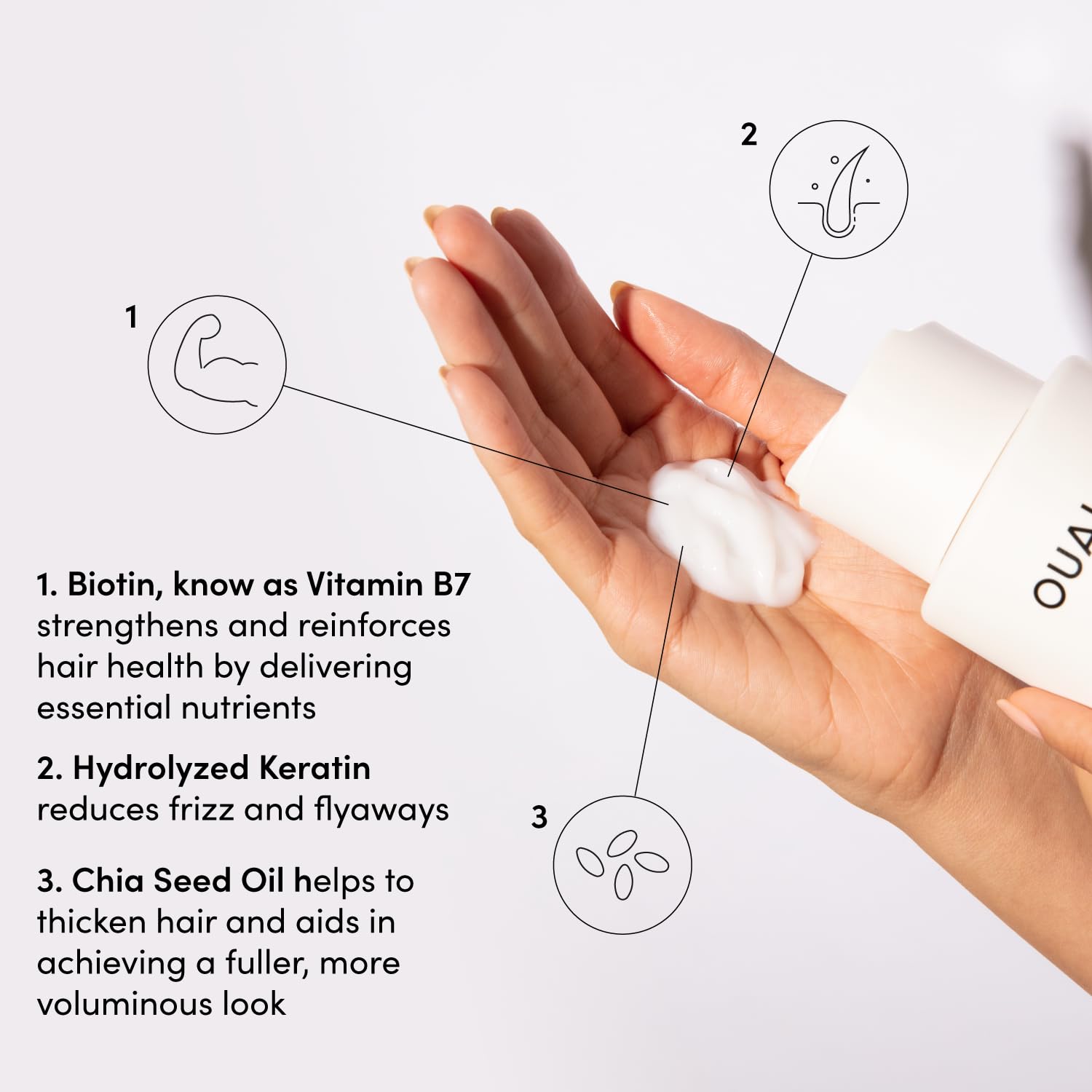OUAI Fine Shampoo and Conditioner Set - Sulfate Free Shampoo and Conditioner for Women & Men - Made with Keratin, Marshmallow Root, Shea Butter & Avocado Oil - Free of Parabens & Phthalates (10 Fl Oz) - Maple Wellness Supplements