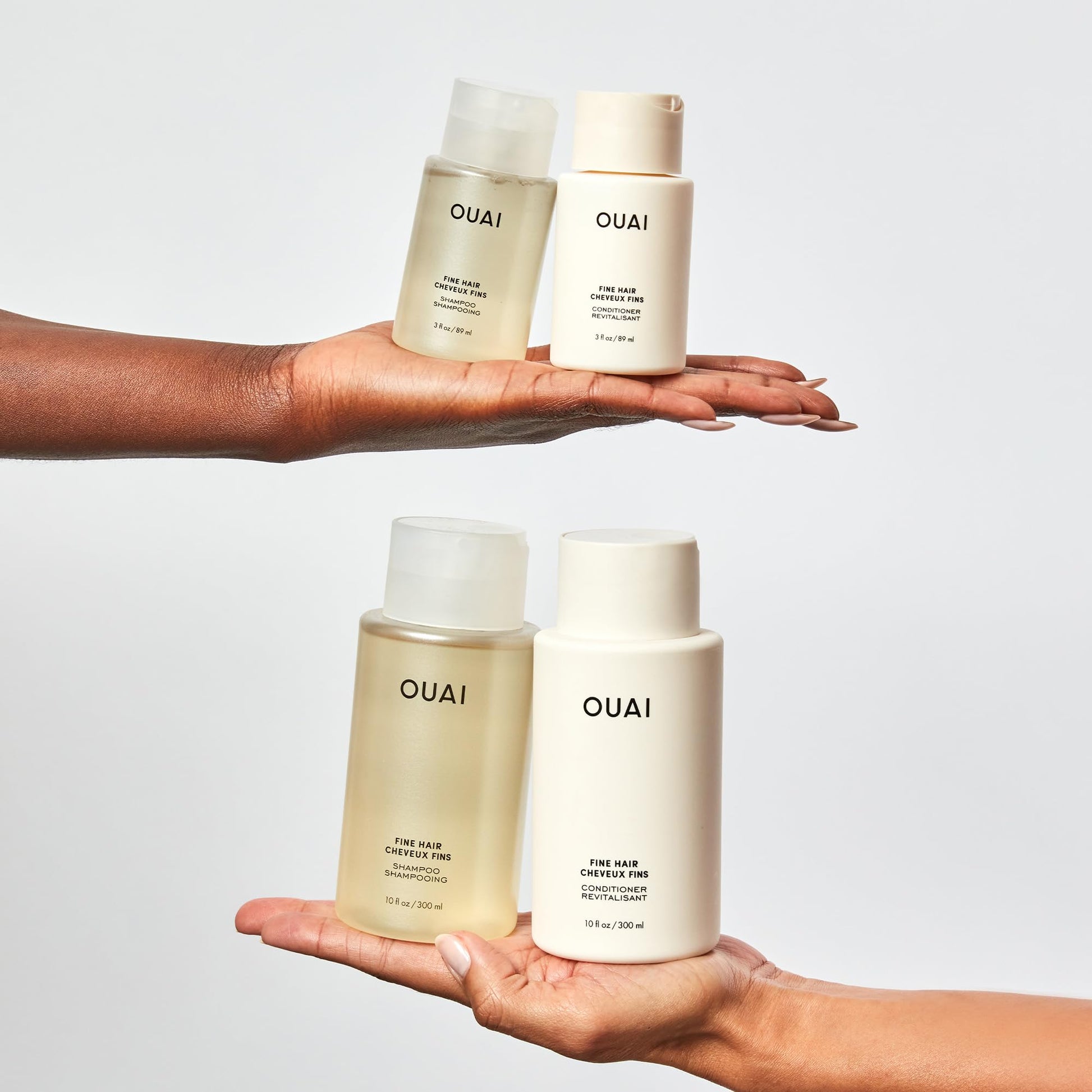 OUAI Fine Shampoo Travel Size - Volumizing Shampoo with Strengthening Keratin, Biotin & Chia Seed Oil for Fine Hair - For Clean, Weightless Body - Paraben, Phthalate & Sulfate Free Hair Care (3 Fl Oz) - Maple Wellness Supplements