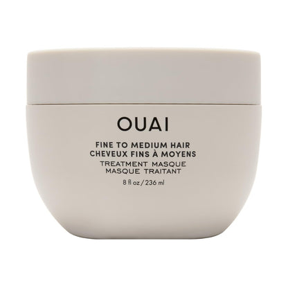 OUAI Fine to Medium Hair Treatment Masque - Hydrating Hair Mask to Help Repair Strands & Increase Shine - With Shea Butter, Keratin and Panthenol - Paraben, Phthalate & Sulfate Free (8 Fl Oz) - Maple Wellness Supplements
