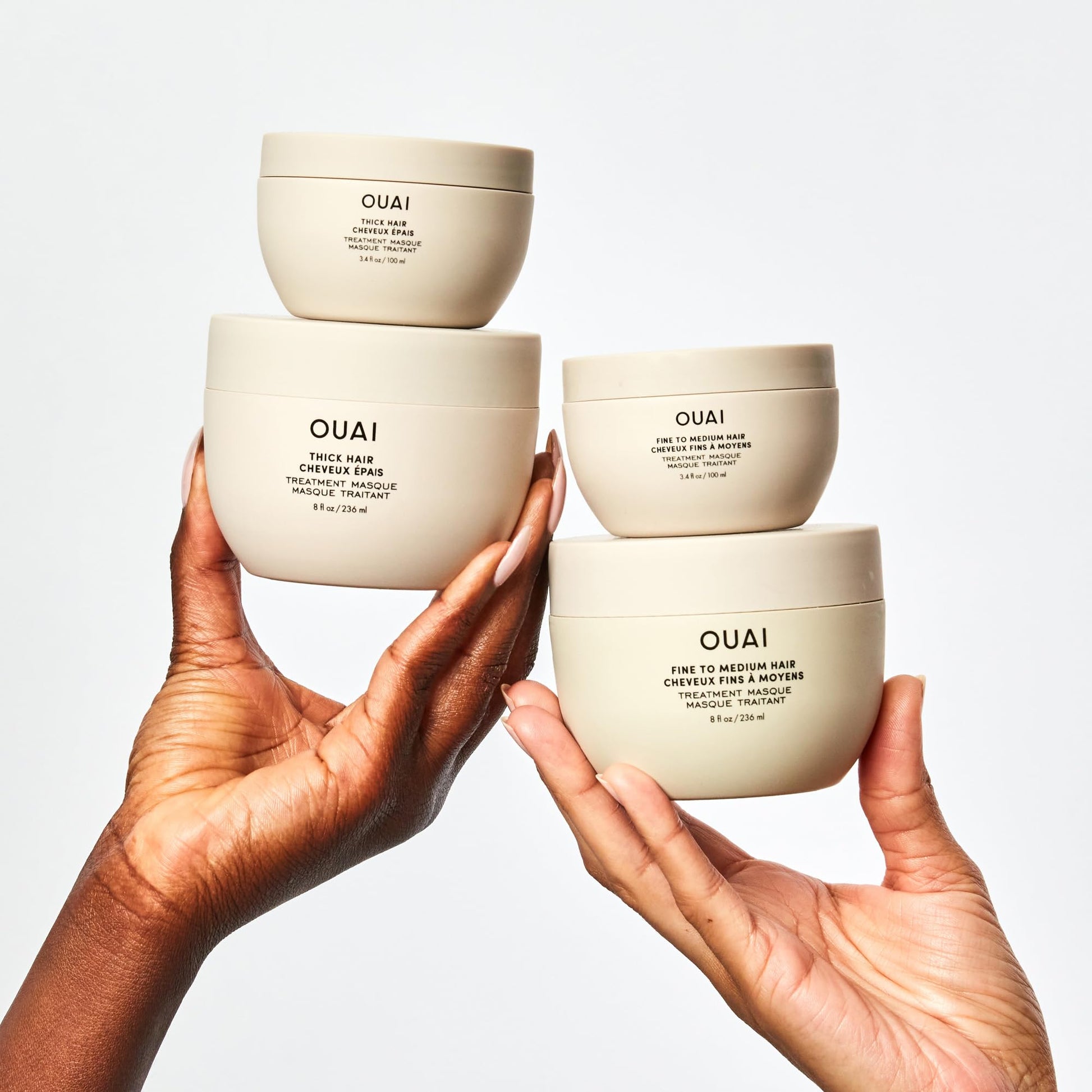 OUAI Fine to Medium Hair Treatment Masque - Mask for Hair Repair, Hydration and Shine - With Shea Butter, Keratin and Panthenol - Paraben, Phthalate and Sulfate Free (3.4 Oz) - Maple Wellness Supplements
