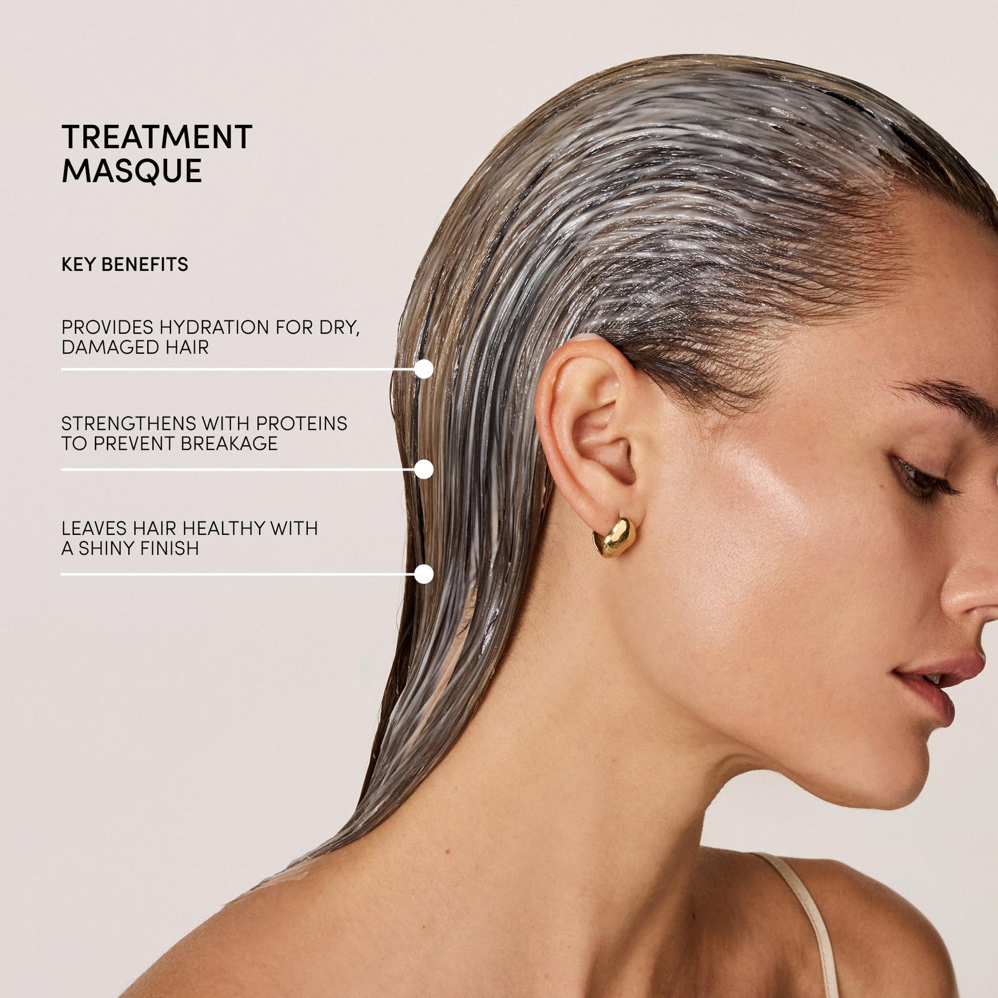 OUAI Fine to Medium Hair Treatment Masque - Mask for Hair Repair, Hydration and Shine - With Shea Butter, Keratin and Panthenol - Paraben, Phthalate and Sulfate Free (3.4 Oz) - Maple Wellness Supplements
