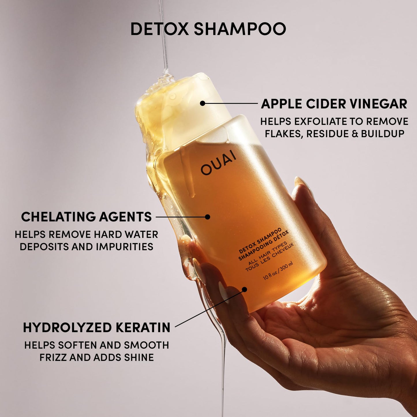 OUAI Hair Care Set - Clarifying Shampoo & Exfoliating Scalp Scrub - Deep Cleansing & Balancing - Hair Care Kit with Detox Shampoo & Travel Size Sugar Scrub for Scalp (2 Count) - Maple Wellness Supplements