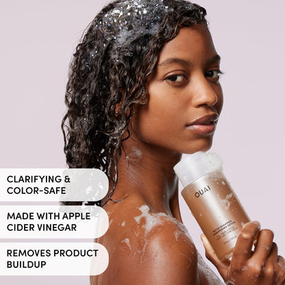 OUAI Hair Care Set - Clarifying Shampoo & Exfoliating Scalp Scrub - Deep Cleansing & Balancing - Hair Care Kit with Detox Shampoo & Travel Size Sugar Scrub for Scalp (2 Count) - Maple Wellness Supplements