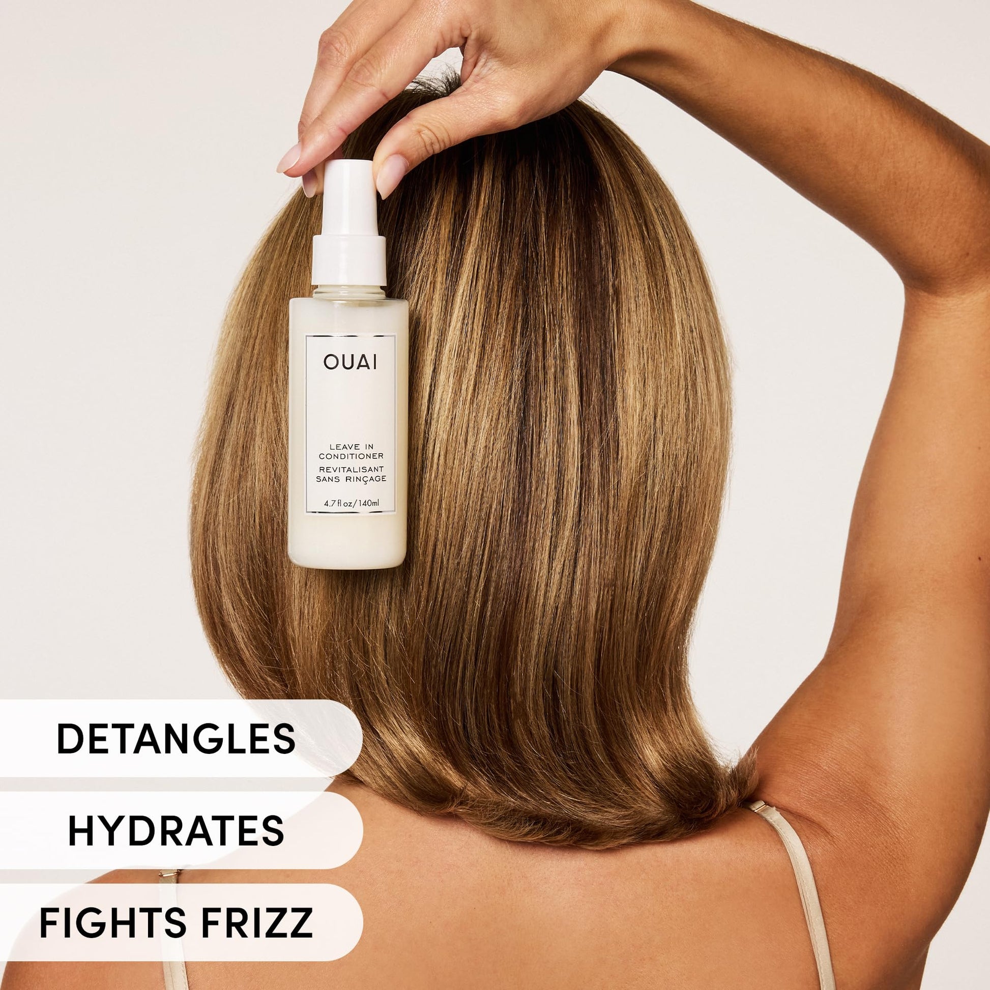 OUAI Leave In Conditioner & Heat Protectant for Hair - Prep Hair for Styling or Use as Detangling Spray to Fight Frizz & Flyaways - No Parabens, Sulfates or Phthalates (4.7 oz) - Maple Wellness Supplements