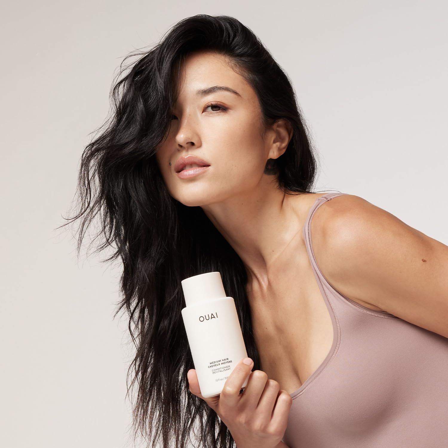 OUAI Medium Conditioner Refill - Hydrating Hair Conditioner with Coconut Oil, Babassu Oil, and Keratin - Strengthens, Repairs and Adds Shine - Paraben and Phthalate Free Hair Care Products (32 Oz) - Maple Wellness Supplements