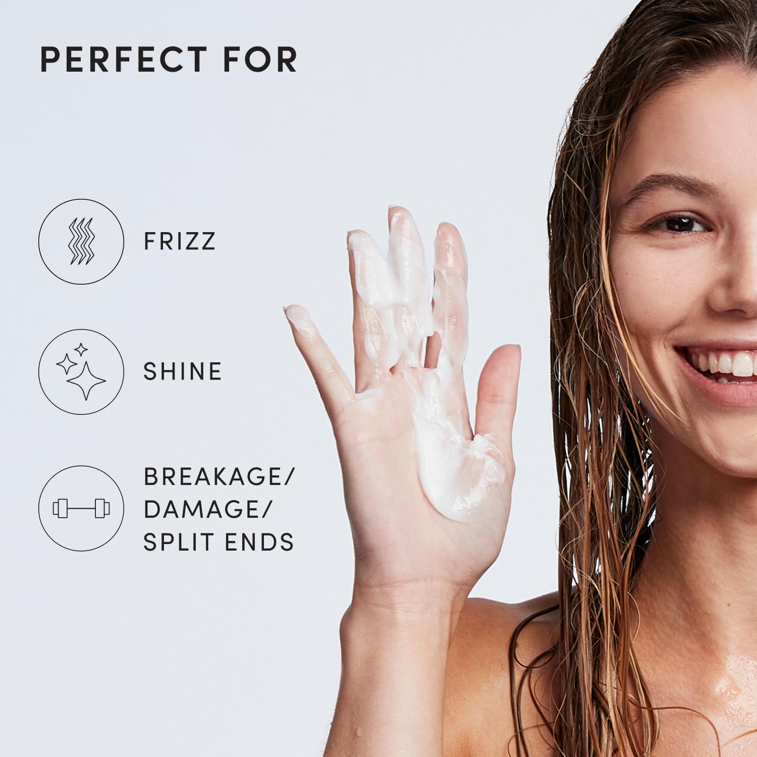 OUAI Medium Conditioner Refill - Hydrating Hair Conditioner with Coconut Oil, Babassu Oil, and Keratin - Strengthens, Repairs and Adds Shine - Paraben and Phthalate Free Hair Care Products (32 Oz) - Maple Wellness Supplements