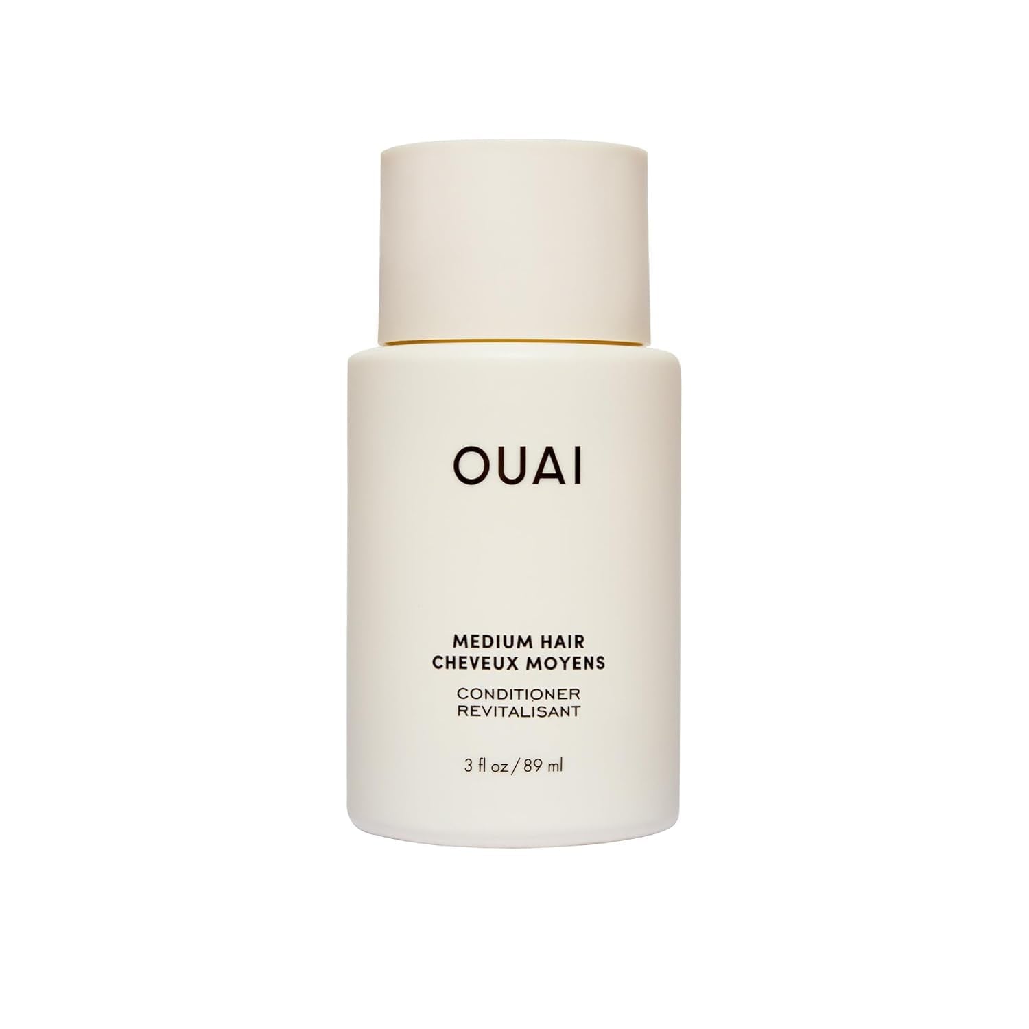 OUAI Medium Conditioner Travel Size - Hydrating Hair Conditioner with Coconut Oil, Babassu Oil, and Keratin - Strengthens, Repairs and Adds Shine - Paraben and Phthalate Free Hair Care Products (3 Oz) - Maple Wellness Supplements