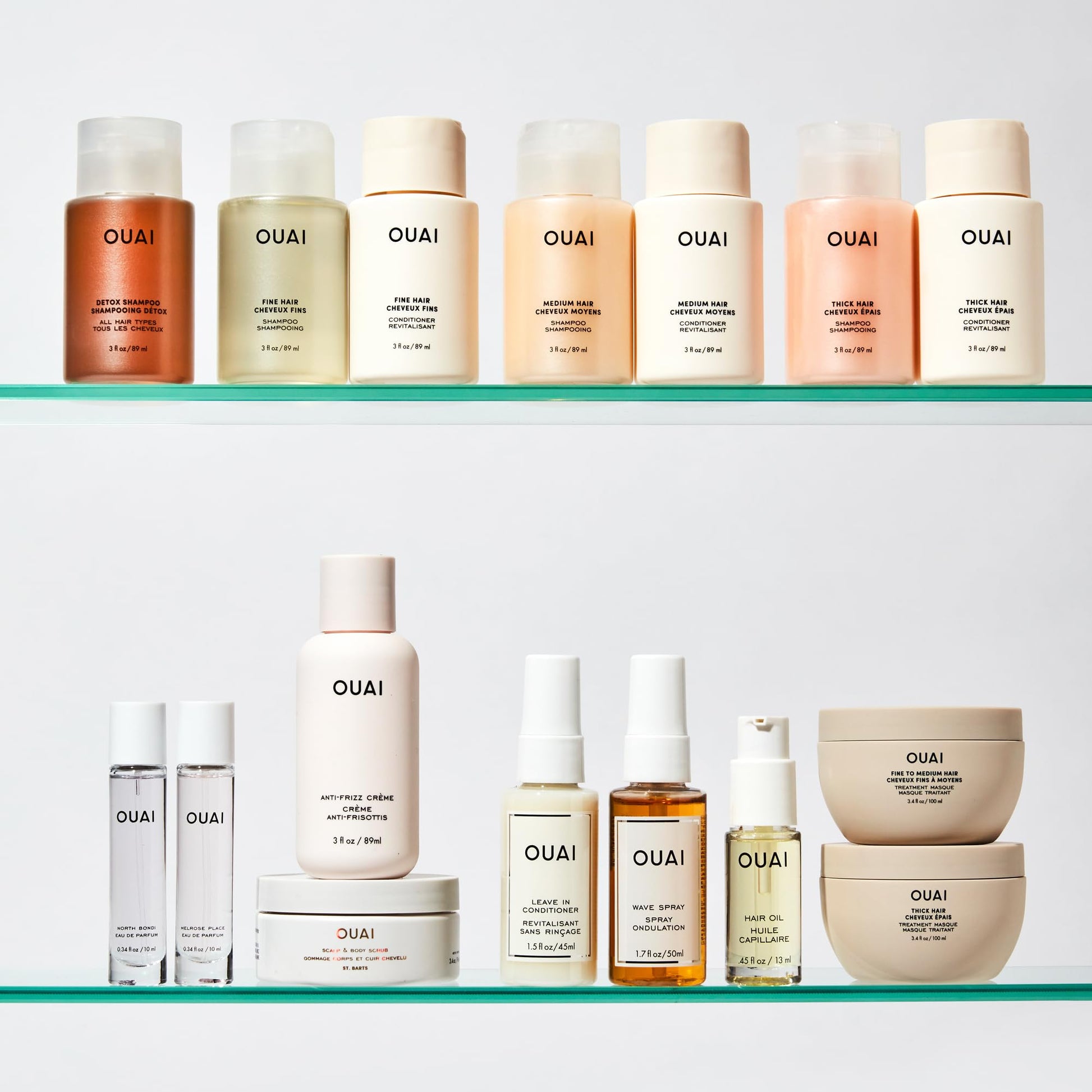 OUAI Medium Shampoo Travel Size - Hydrating Shampoo with Coconut Oil, Babassu, Kumquat Extract & Keratin - Strengthens, Nourishes & Adds Shine - Paraben & Sulfate Free Hair Care Products (3 Oz) - Maple Wellness Supplements