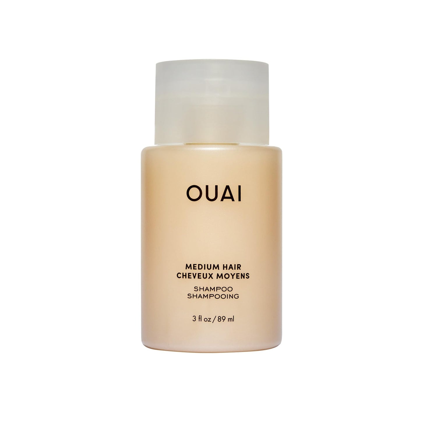 OUAI Medium Shampoo Travel Size - Hydrating Shampoo with Coconut Oil, Babassu, Kumquat Extract & Keratin - Strengthens, Nourishes & Adds Shine - Paraben & Sulfate Free Hair Care Products (3 Oz) - Maple Wellness Supplements