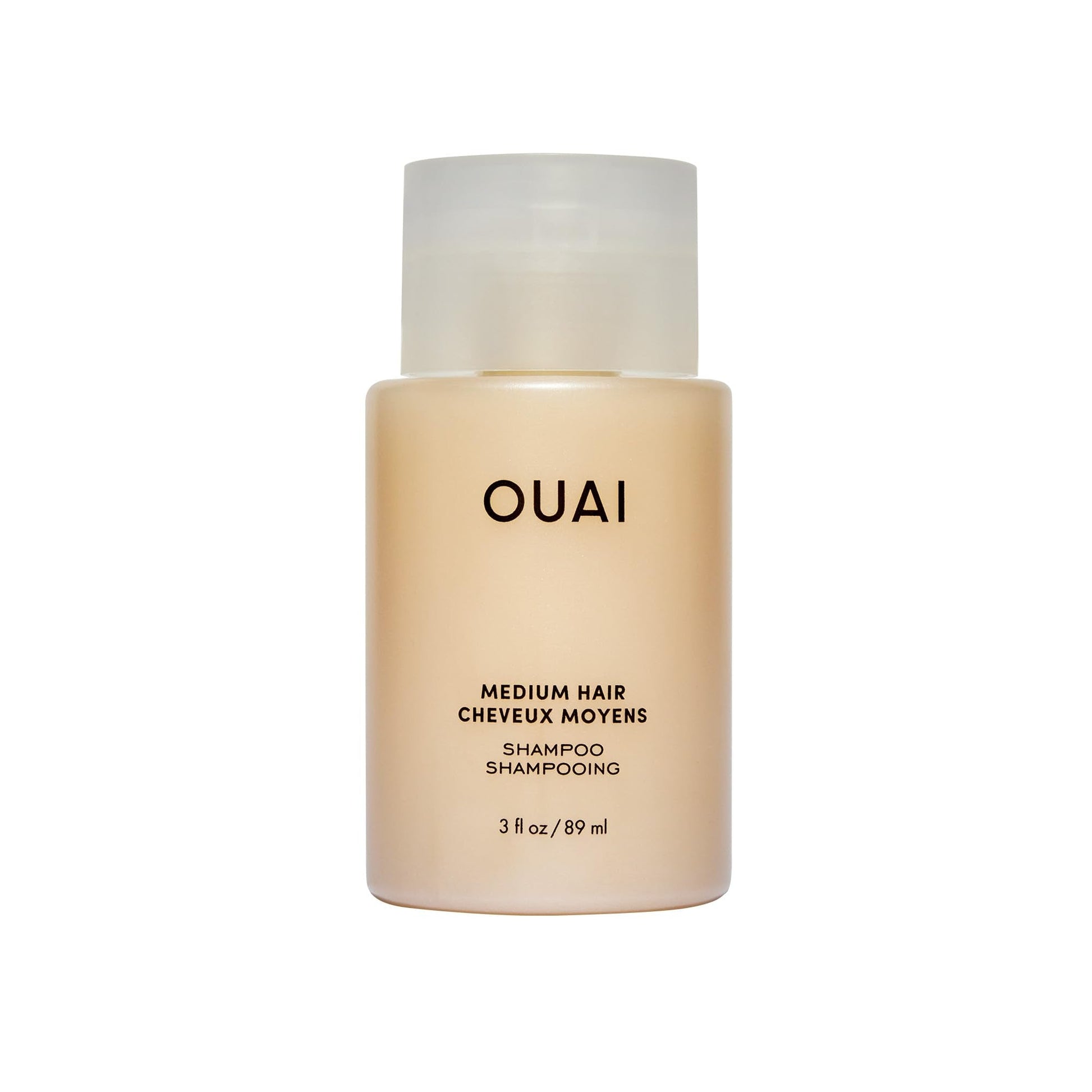 OUAI Medium Shampoo Travel Size - Hydrating Shampoo with Coconut Oil, Babassu, Kumquat Extract & Keratin - Strengthens, Nourishes & Adds Shine - Paraben & Sulfate Free Hair Care Products (3 Oz) - Maple Wellness Supplements