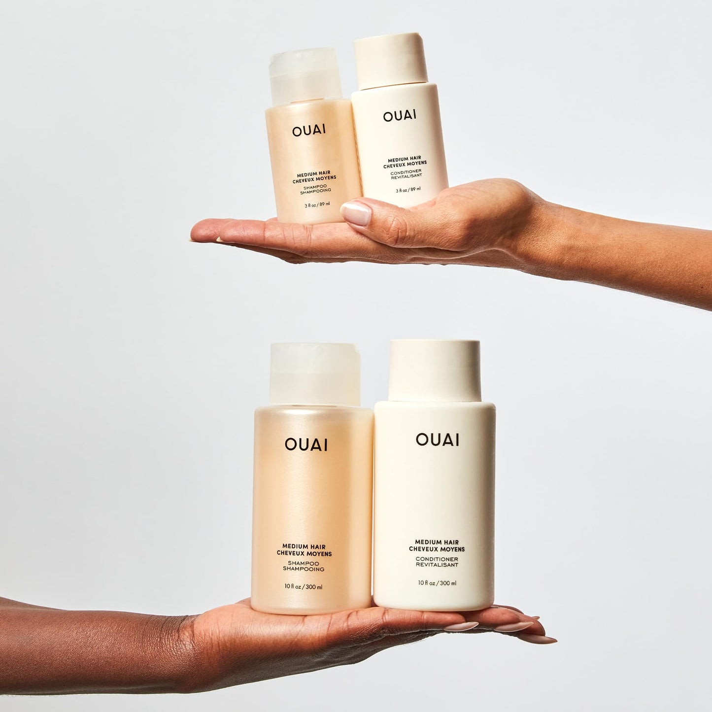 OUAI Medium Shampoo Travel Size - Hydrating Shampoo with Coconut Oil, Babassu, Kumquat Extract & Keratin - Strengthens, Nourishes & Adds Shine - Paraben & Sulfate Free Hair Care Products (3 Oz) - Maple Wellness Supplements