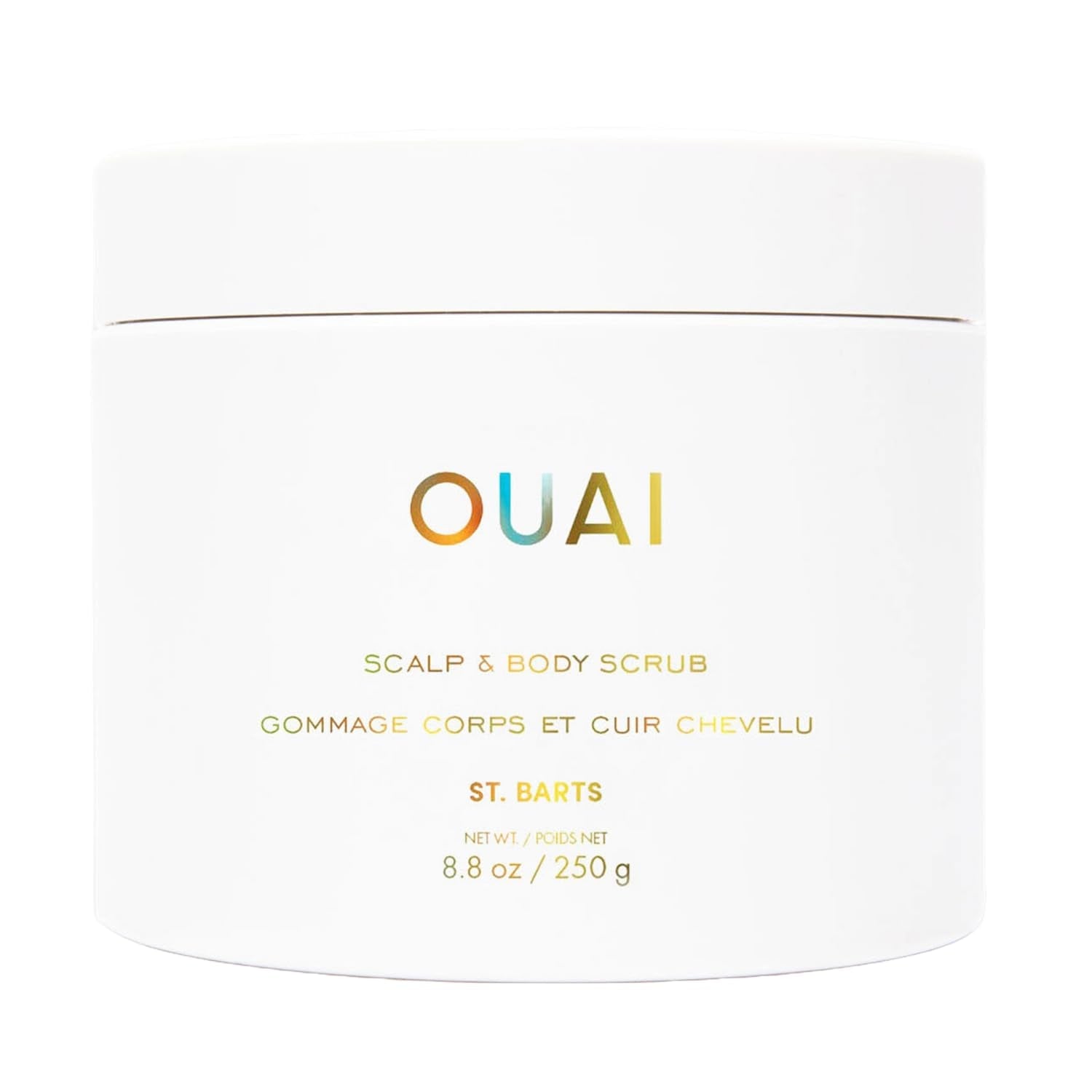 OUAI Scalp & Body Scrub, St. Barts - Exfoliating Body Scrub with Sugar & Coconut Oil Blend for Smooth, Moisturized Skin - Gentle Scalp Exfoliator for Removing Product Build Up (8.8 Oz) - Maple Wellness Supplements