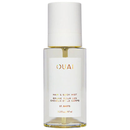 OUAI St. Barts Hair and Body Mist - Tropical-Scented Hair Perfume and Body Spray - Notes of Dragonfruit, Orange Blossom, Tuberose & Musk (3.3 Fl Oz) - Maple Wellness Supplements