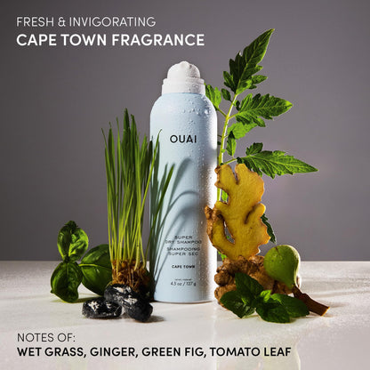 OUAI Super Dry Shampoo - Volumizing Dry Shampoo - Absorbs Oil, Dirt & Sweat - Blends Seamlessly into Hair with Zero Residue & Enriched with a Long-Lasting Scent - Cape Town (4.5 oz) - Maple Wellness Supplements