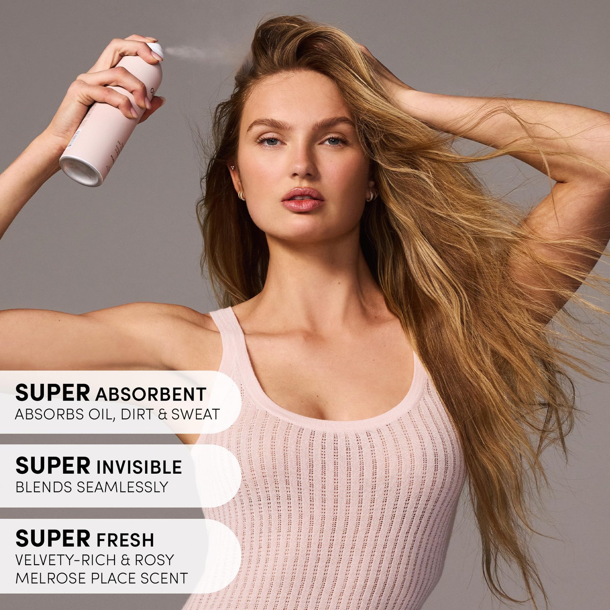OUAI Super Travel Size Dry Shampoo - Volumizing Dry Shampoo - Absorbs Oil, Dirt & Sweat - Blends Seamlessly into Hair with Zero Residue & Enriched with a Long-Lasting Scent - Melrose Place (2 oz) - Maple Wellness Supplements