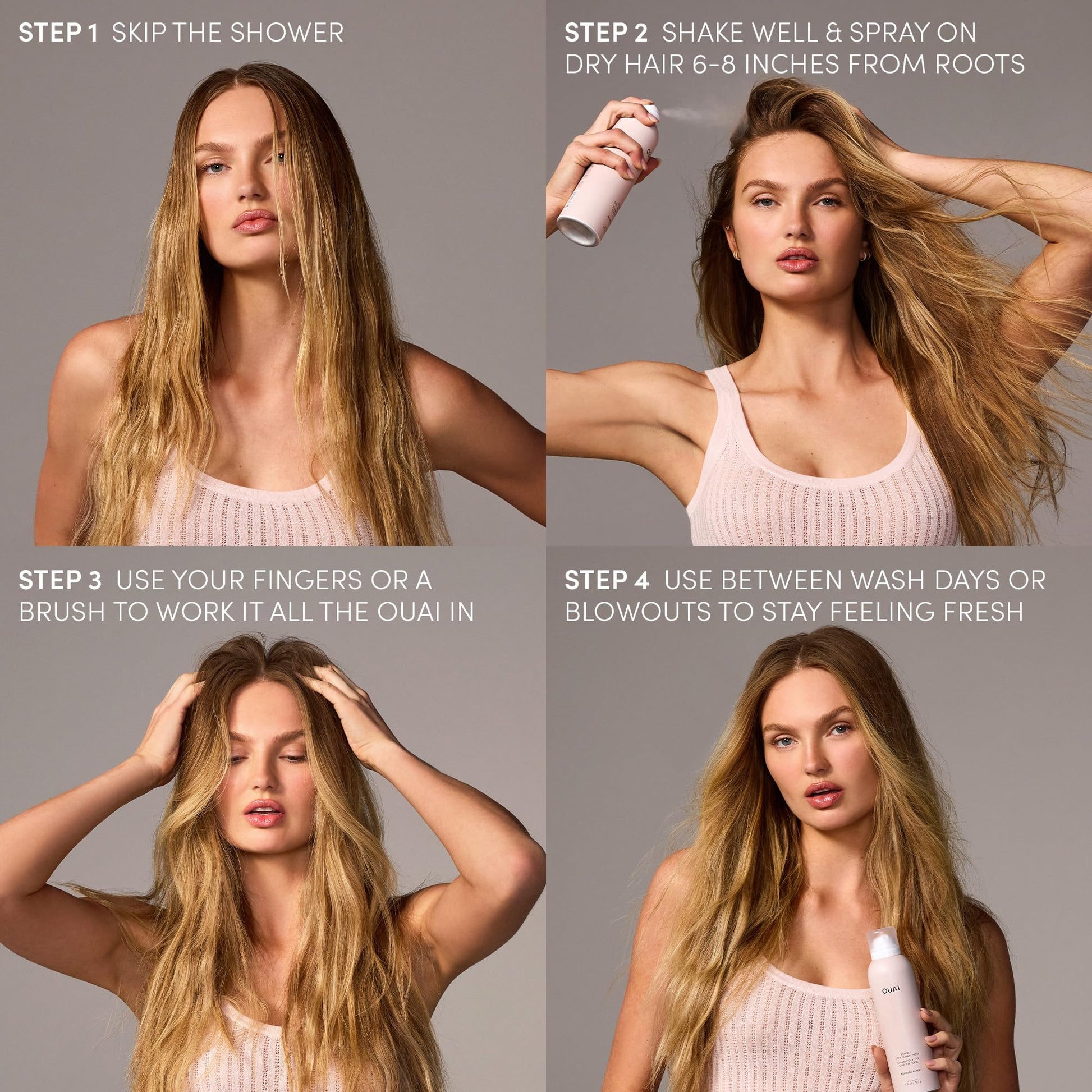 OUAI Super Travel Size Dry Shampoo - Volumizing Dry Shampoo - Absorbs Oil, Dirt & Sweat - Blends Seamlessly into Hair with Zero Residue & Enriched with a Long-Lasting Scent - Melrose Place (2 oz) - Maple Wellness Supplements