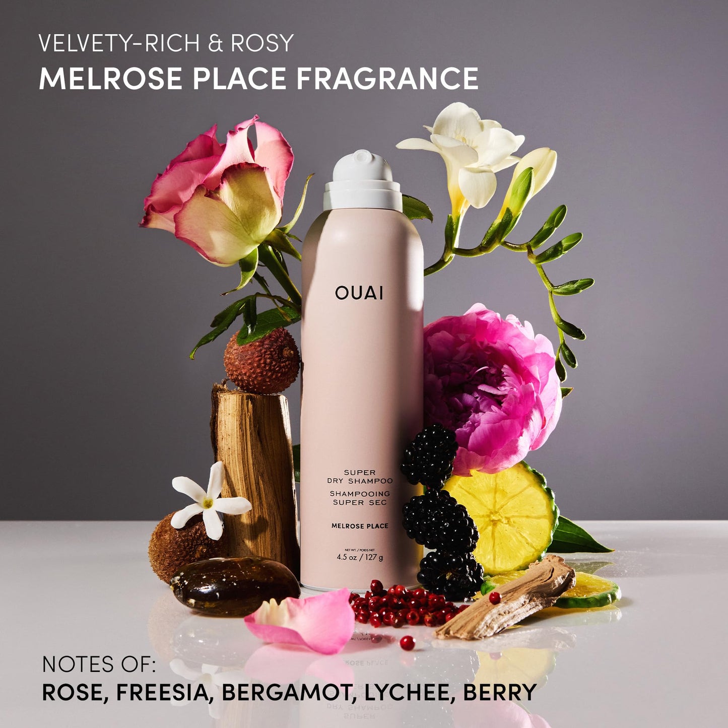 OUAI Super Travel Size Dry Shampoo - Volumizing Dry Shampoo - Absorbs Oil, Dirt & Sweat - Blends Seamlessly into Hair with Zero Residue & Enriched with a Long-Lasting Scent - Melrose Place (2 oz) - Maple Wellness Supplements