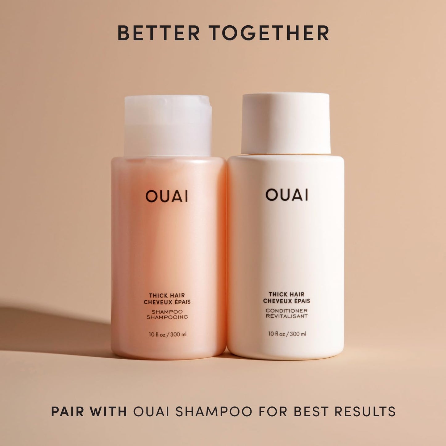 OUAI Thick Hair Conditioner Refill - Moisturizing Conditioner for Dry, Frizzy Hair - Keratin, Marshmallow Root, Shea Butter and Avocado Oil - Paraben, Phthalate & Sulfate Free (32 Oz) - Maple Wellness Supplements