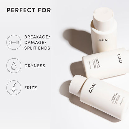 OUAI Thick Hair Conditioner Refill - Moisturizing Conditioner for Dry, Frizzy Hair - Keratin, Marshmallow Root, Shea Butter and Avocado Oil - Paraben, Phthalate & Sulfate Free (32 Oz) - Maple Wellness Supplements