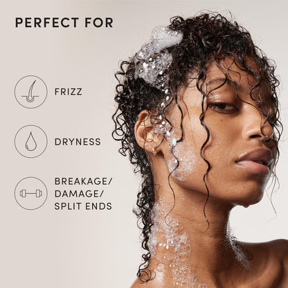 OUAI Thick Shampoo - Moisturizing Shampoo with Keratin, Marshmallow Root, Shea Butter, Avocado Oil for Thick Hair - Strengthens & Hydrates Strands - Paraben, Phthalate & Sulfate Free (10 Fl Oz) - Maple Wellness Supplements