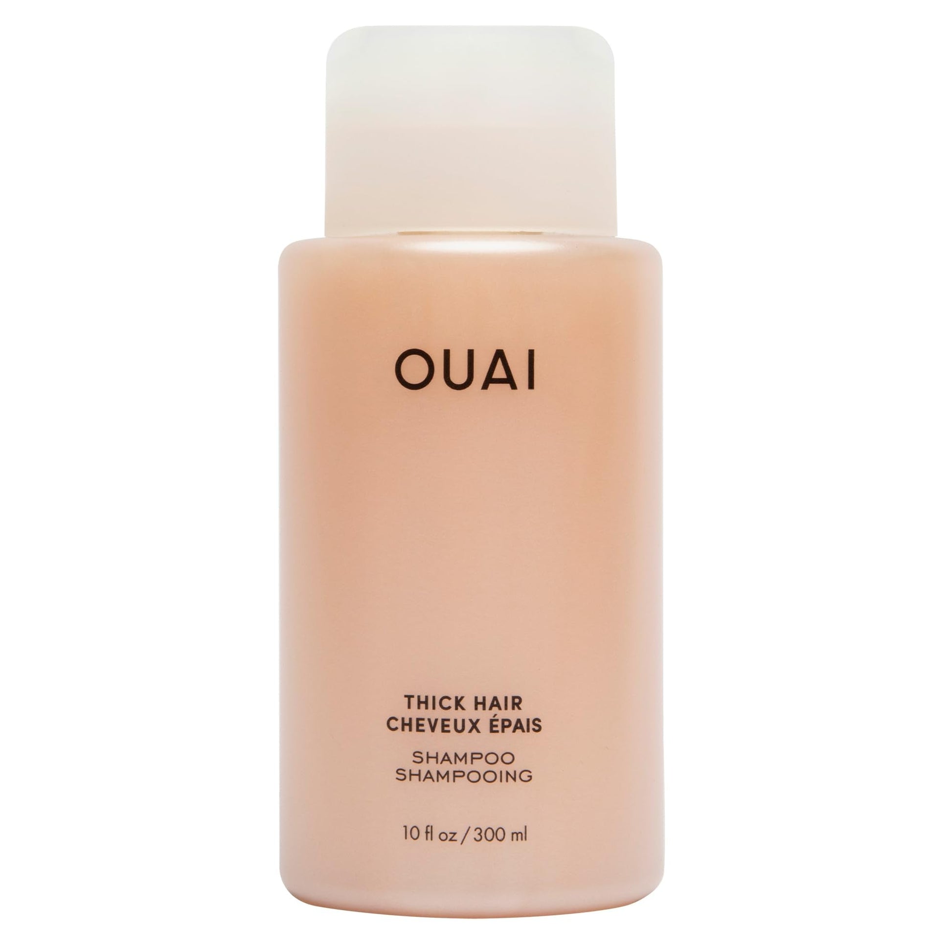 OUAI Thick Shampoo - Moisturizing Shampoo with Keratin, Marshmallow Root, Shea Butter, Avocado Oil for Thick Hair - Strengthens & Hydrates Strands - Paraben, Phthalate & Sulfate Free (10 Fl Oz) - Maple Wellness Supplements