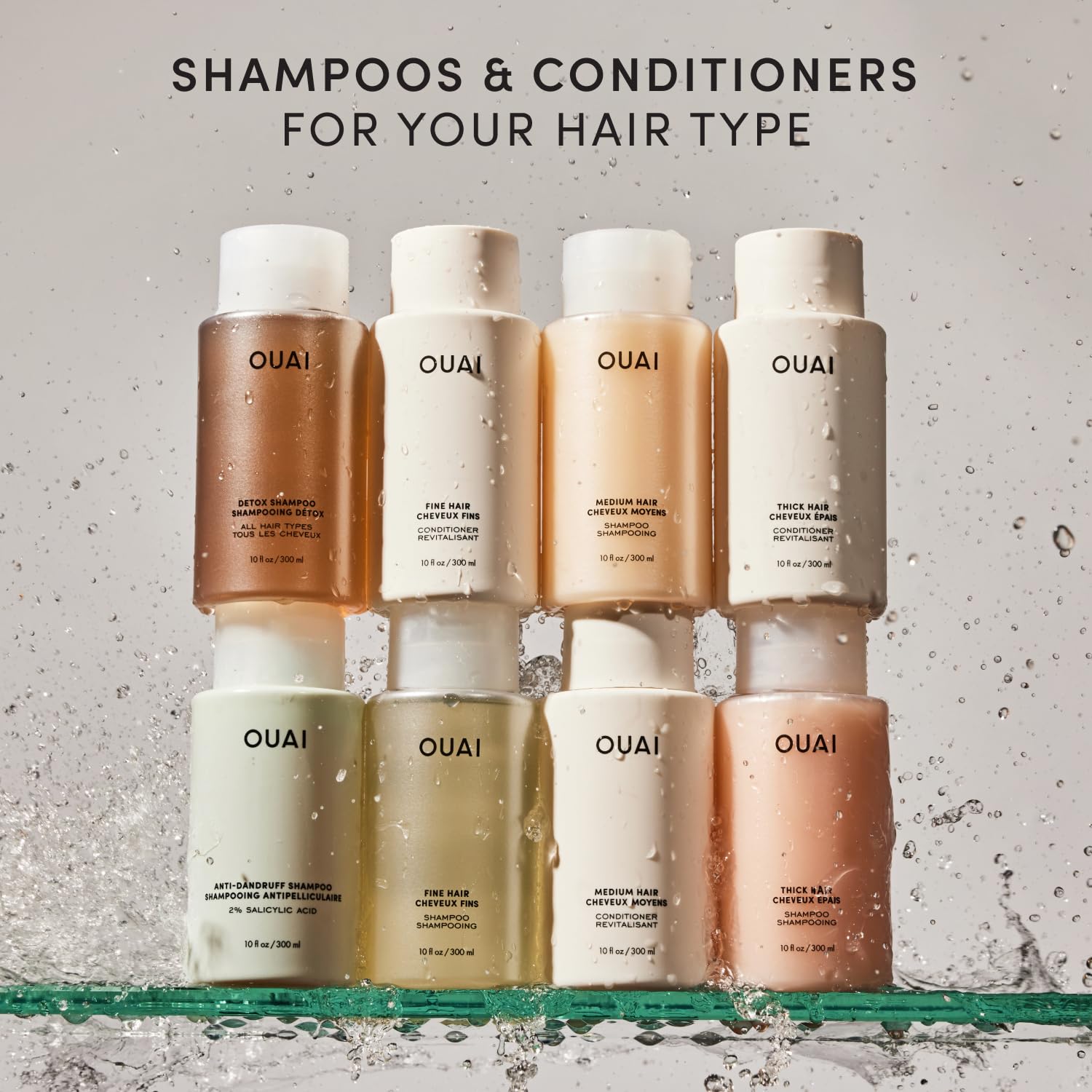 OUAI Thick Shampoo - Moisturizing Shampoo with Keratin, Marshmallow Root, Shea Butter, Avocado Oil for Thick Hair - Strengthens & Hydrates Strands - Paraben, Phthalate & Sulfate Free (10 Fl Oz) - Maple Wellness Supplements