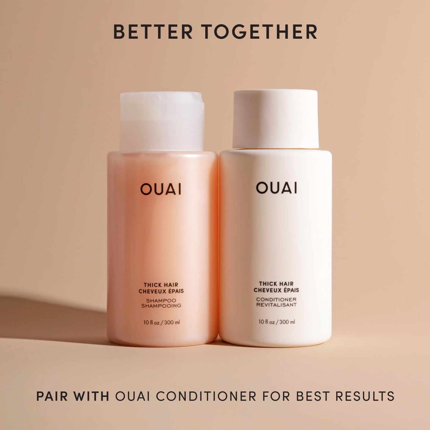OUAI Thick Shampoo Refill - Moisturizing Shampoo with Keratin, Marshmallow Root, Shea Butter & Avocado Oil for Thick Hair - Strengthens & Hydrates - Paraben, Phthalate & Sulfate Free (32 Fl Oz) - Maple Wellness Supplements