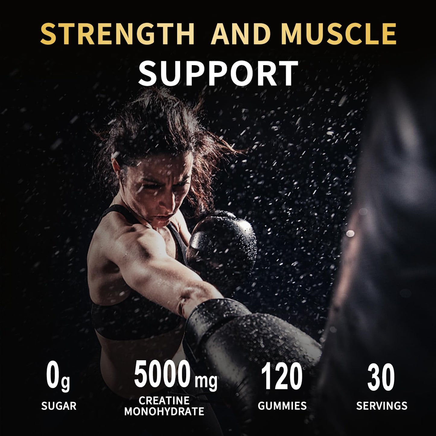 OUYIYUA Creatine Monohydrate Gummies 5000mg for Men & Women - Sugar Free Pre-Workout Supplement, Chewables for Muscle Strength, Muscle Builder - Maple Wellness Supplements