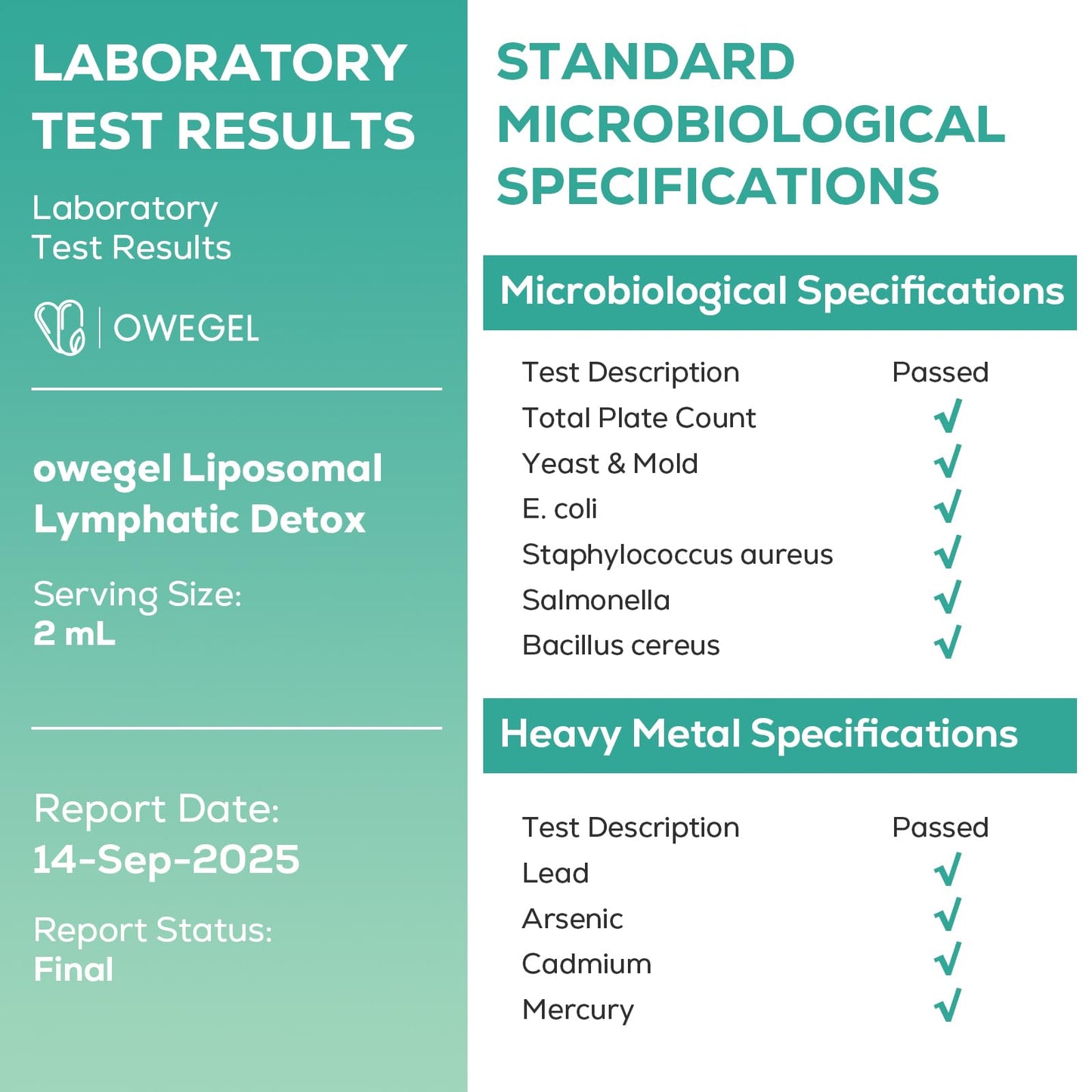 owegel Liposomal Lymphatic Drainage Drops 2000mg – Immune & Lymph System Support – Lymphatic Detox and Cleanse with Echinacea, Red Clover, Dandelion & Cleavers – Sugar-Free, Alcohol-Free – 2 FL OZ - Maple Wellness Supplements