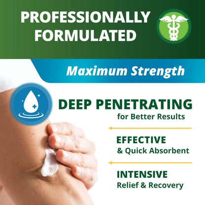 OWELL NATURALS Arthritis Pain Relief Ointment with Arnica & MSM – Deep Penetrating Joint & Muscle Therapy for Knee, Back, Sore Muscles, Legs, 3.5 oz (2 Pack) - Maple Wellness Supplements