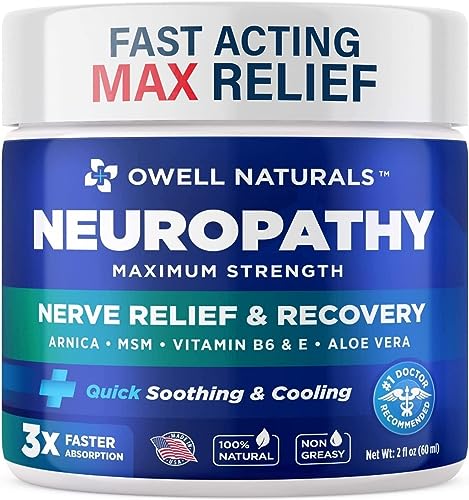 OWELL NATURALS Neuropathy Nerve Relief Cream - Maximum Strength Relief Cream for - Maple Wellness Supplements