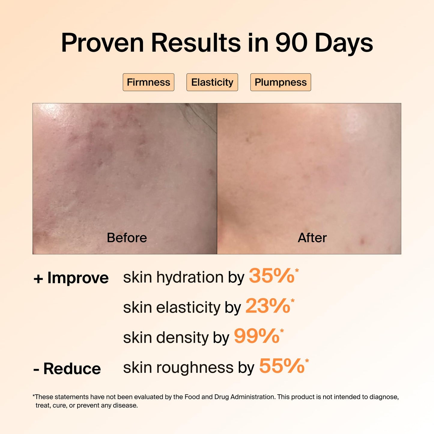 Ownist Triple Collagen Liquid Packets On-The-Go - Peptides with Hydrolyzed Marine Collagen, Elastin, Hyaluronic Acid and Vitamin for Healthy Skin - Orange Flavor - 14 Individual Stick Packs - Maple Wellness Supplements