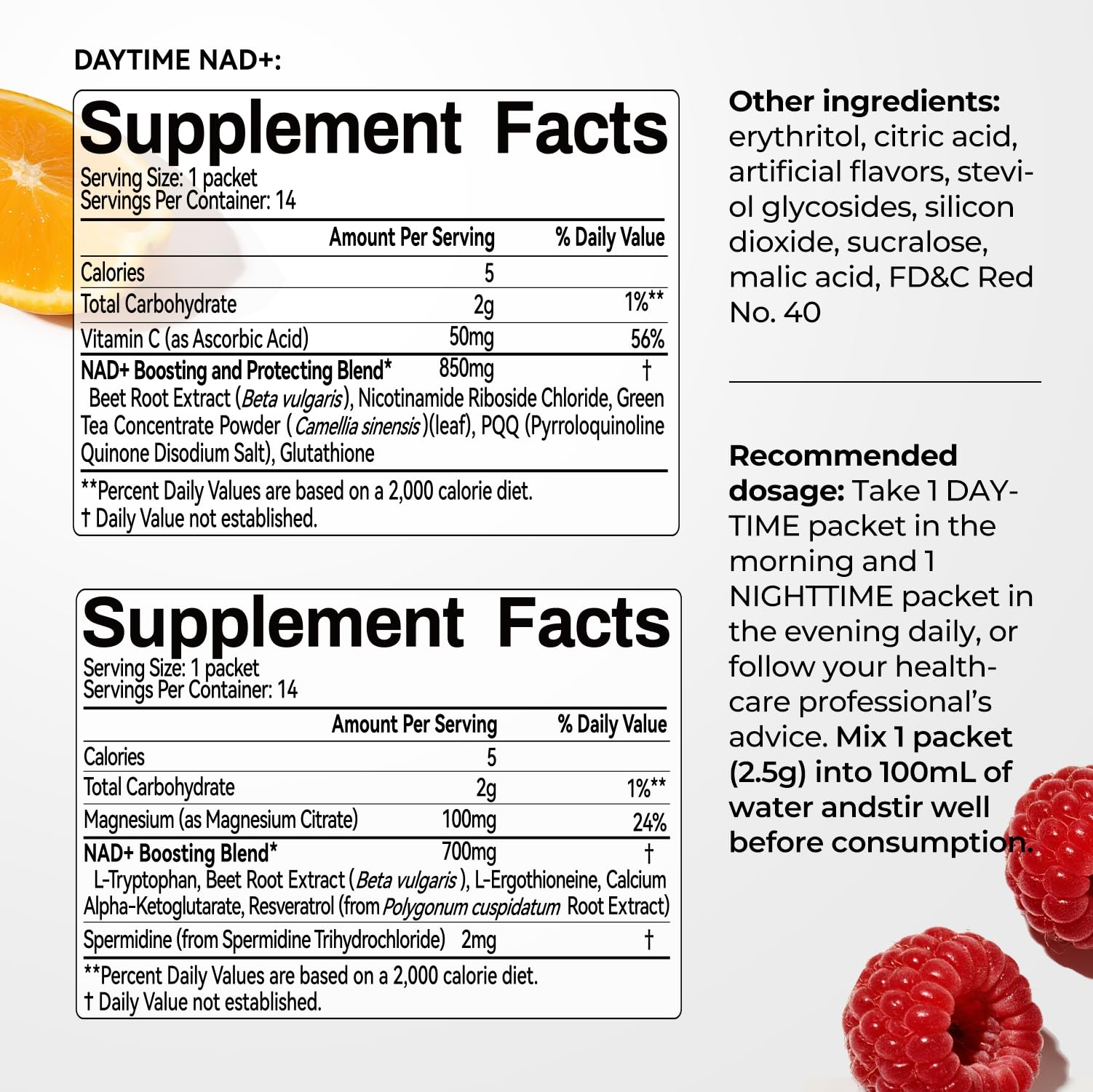 OxyEnergy NAD Supplement 1550 mg-Daytime Nicotinamide Riboside + Nighttime L-Tryptophan with Resveratrol, Glutathione, PQQ, 24-Hour Nonstop Energy, Anti-Aging & Cellular Renewal, 28 Packets - Maple Wellness Supplements