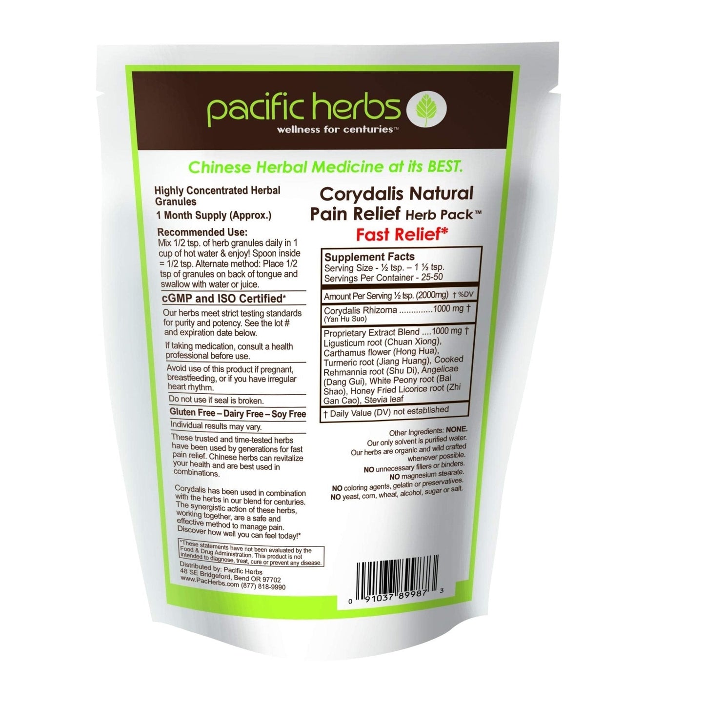 Pacific Herbs Corydalis Natural Pain Relief Herbs - Maple Wellness Supplements