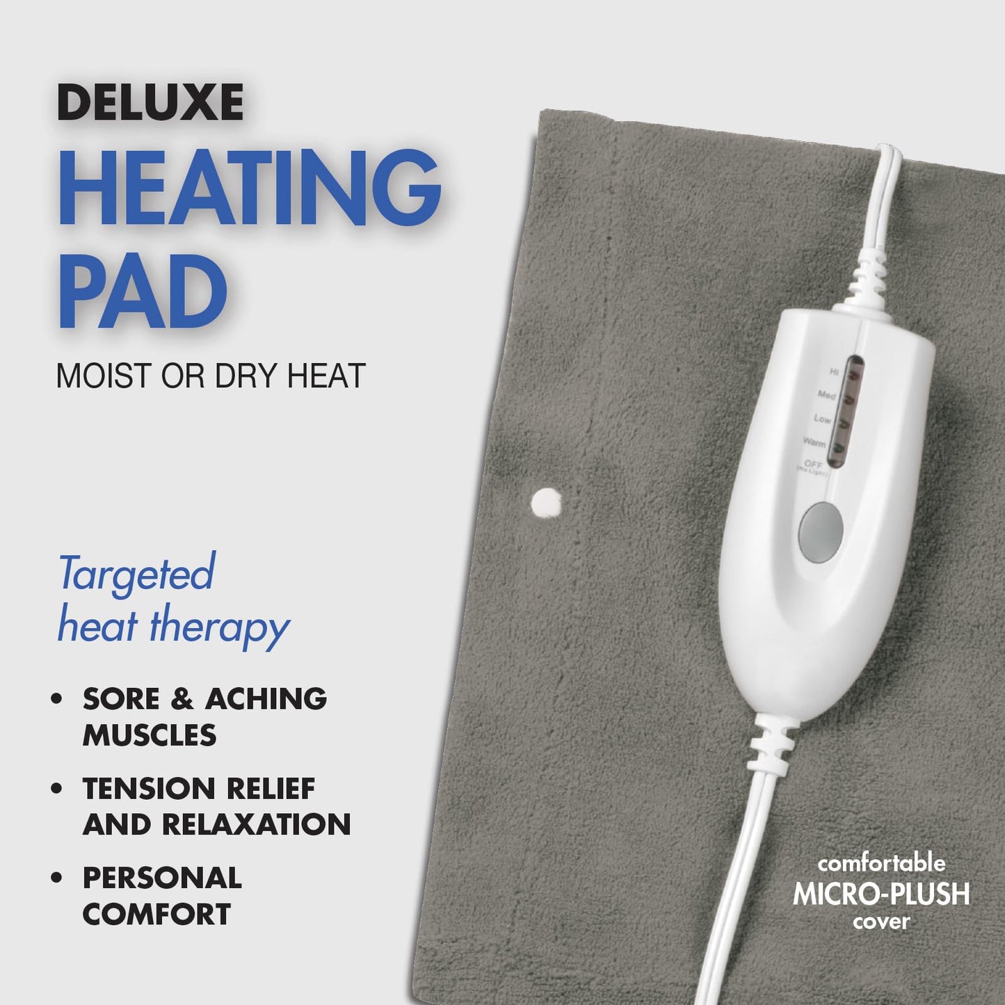 Pain Management Bundle 3-Piece | Personal Deep Tissue Massager | Muscle & Joint Pain Relief Gel | Deluxe Moist Dry Heating Pad | Therapeutic Care at Home | Whole Family Care - Maple Wellness Supplements