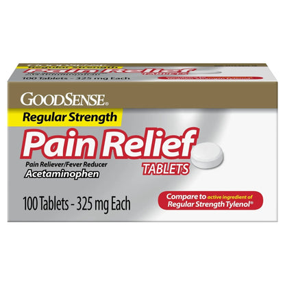 Pain Relief, Acetaminophen Tablets 325 mg, Regular Strength, Pain Reliever and Fever Reducer - Maple Wellness Supplements