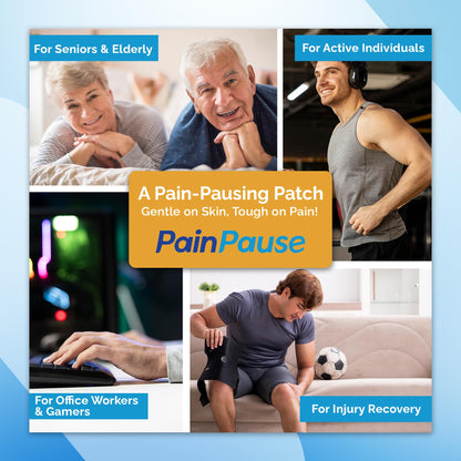 PainPause Long Lasting Pain Relief - Back, Hip, Knee, Neck, Plantar Fasciitis, and Others - Relief for Up to 7 Days, Clinically Tested, 4 Devices in 2 Pouches - Maple Wellness Supplements