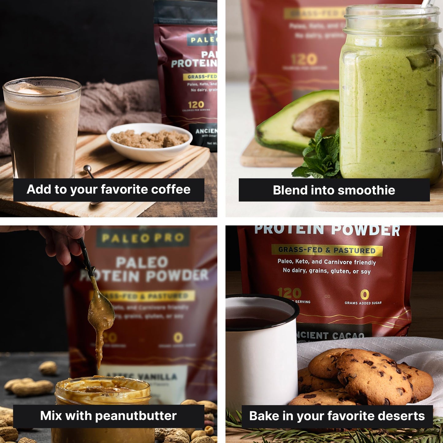 Paleo Pro 26G Beef Protein Powder - Grass Fed Protein Powder Isolate - Pure Animal Based Pastured & Cage-Free | Dairy & Gluten Free, Natural & Clean Proteins for Paleo & Keto - 15 Days Supply Vanilla - Maple Wellness Supplements