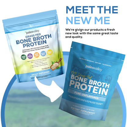Paleovalley 100% Grass Fed Beef Bone Broth Protein Powder - Rich in Collagen Peptides - Maple Wellness Supplements