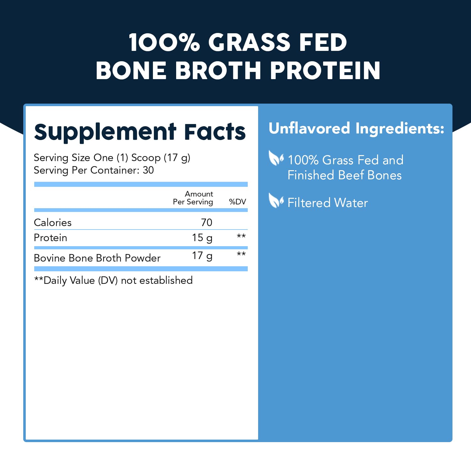 Paleovalley 100% Grass Fed Beef Bone Broth Protein Powder - Rich in Collagen Peptides for Hair, Skin, Gut Health, Bone and Joint Support - Maple Wellness Supplements