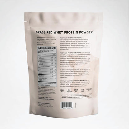 Paleovalley 100% Grassfed Whey Protein Powder with Colostrum, 30 Serving - Vanilla, 13g Protein, Muscle Building, Immune Support, Gut Health - Maple Wellness Supplements