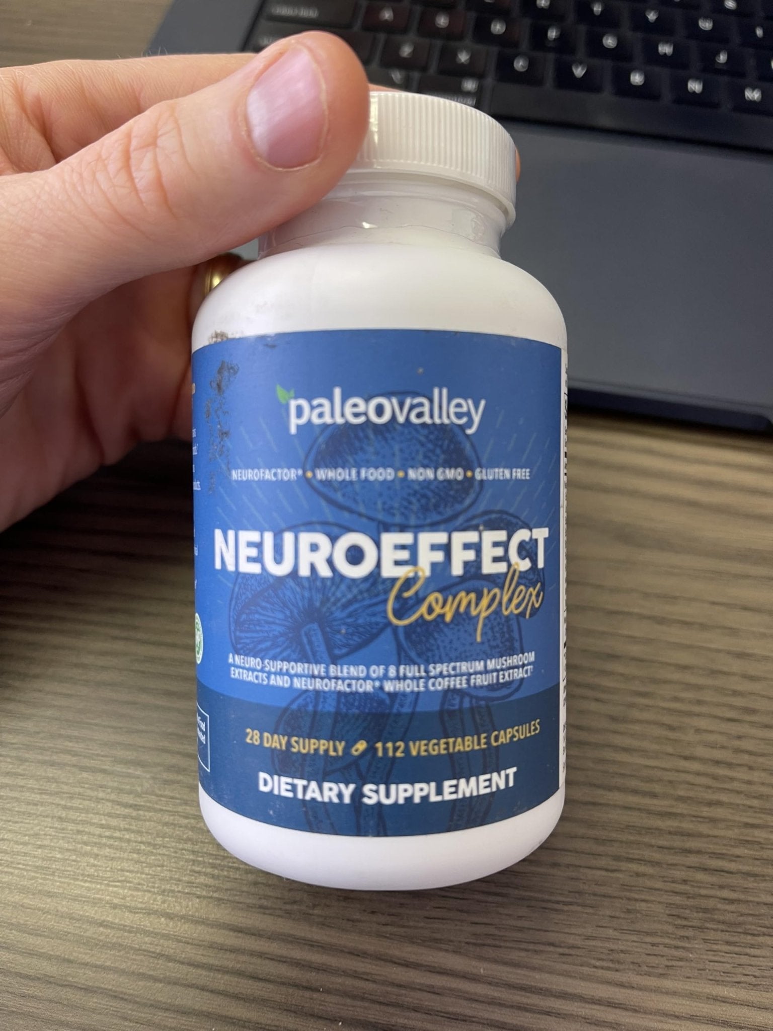 Paleovalley NeuroEffect - Neuro Mushroom Coffee Nutritional Supplement for Focus, Memory, and Energy Support - 28-Day Supply - 8 Full Spectrum Mushroom and Whole Coffee Fruit Extracts - Maple Wellness Supplements
