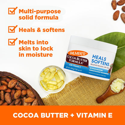 Palmer's Cocoa Butter Formula Daily Skin Therapy Solid Lotion with Vitamin E, Body Moisturizer for Extremely Dry Skin - Maple Wellness Supplements