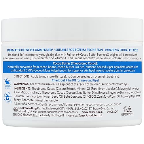Palmer's Cocoa Butter Formula Daily Skin Therapy Solid Lotion with Vitamin E, Body Moisturizer for Extremely Dry Skin - Maple Wellness Supplements