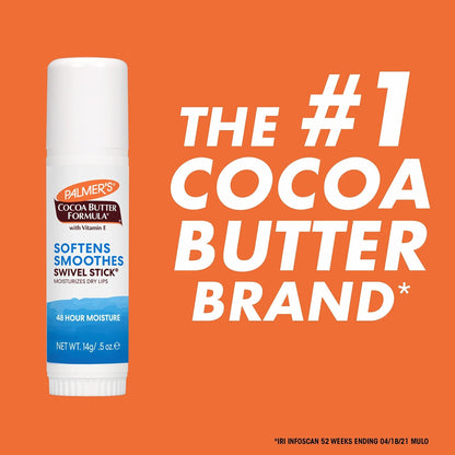 Palmer's Cocoa Butter Formula Moisturizing Swivel Stick with Vitamin E, Lip Balm for Valentine's Day, Face & Body Moisturizer Stick - Maple Wellness Supplements