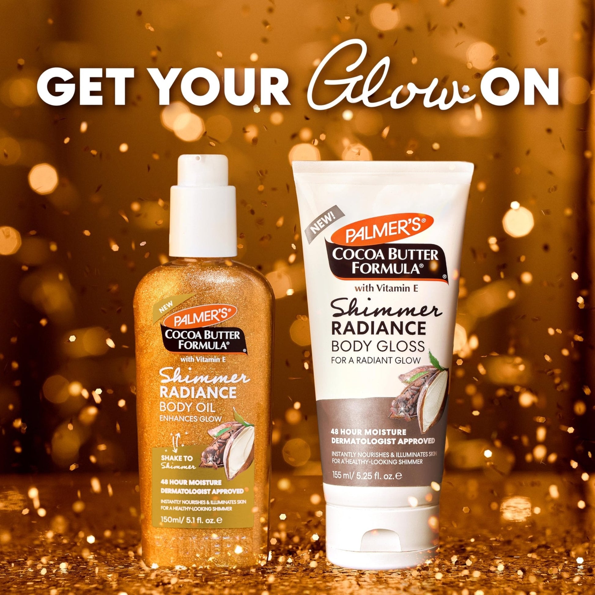 Palmer's Cocoa Butter Formula Shimmer Body Oil with Vitamin E, 5.1 Fl Oz, Radiance Body Oil for Glowing Skin - Maple Wellness Supplements