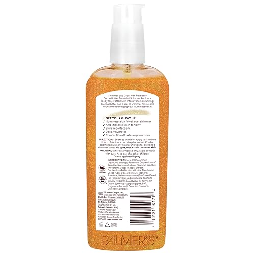 Palmer's Cocoa Butter Formula Shimmer Body Oil with Vitamin E, 5.1 Fl Oz, Radiance Body Oil for Glowing Skin - Maple Wellness Supplements