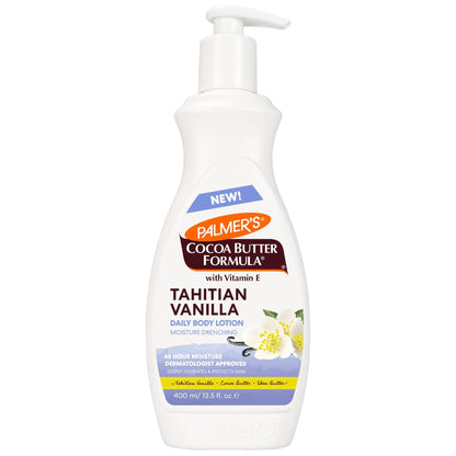 Palmer's Cocoa Butter Formula Tahitian Vanilla Body Lotion, 13.5 Oz, Daily Moisturizing Lotion for Dry Skin with Shea Butter & Vitamin E - Maple Wellness Supplements